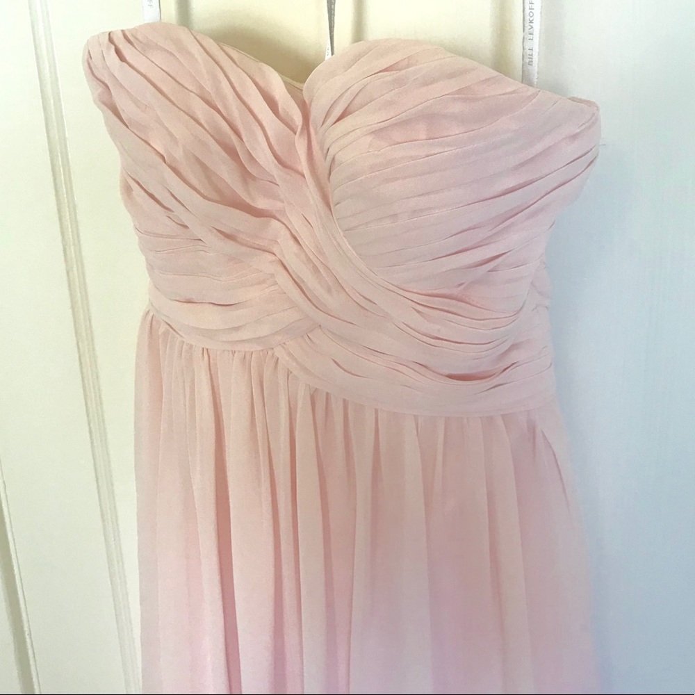 BILL LEVKOFF Petal Pink Bridesmaid Dress